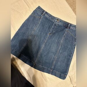 Talbots Classic Blue Denim A-Line Skirt